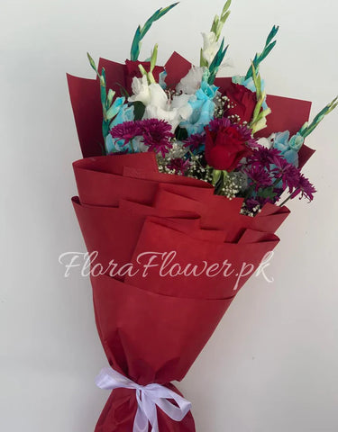 Signature Red Velvet Floral Wrap