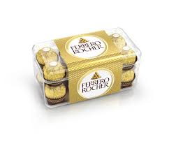 Pack of Ferrero Rocher chocolates on a white background . Send flowers to islamabad. send flowers to pakistan