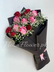 Heavenly Scents Crimson & Pink Rose Bouquet