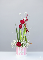 Scarlet Grace Minimalist Tulip Tower & Silver Branches