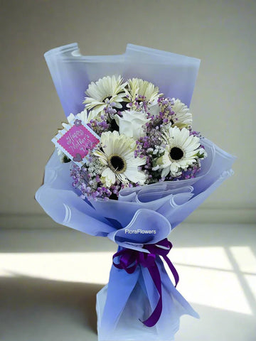 White Gerbera Grace Bouquet