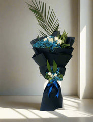 Azure Elegance Palm Bouquet