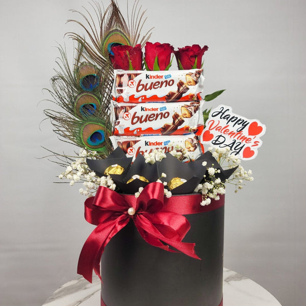 Choco Rose Elegance – flowers and gifts by Ivory Floral, same-day delivery in Lahore and Islamabad