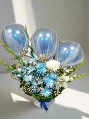 Father flora Sapphire Skies Floral & Balloon Box Arrangement