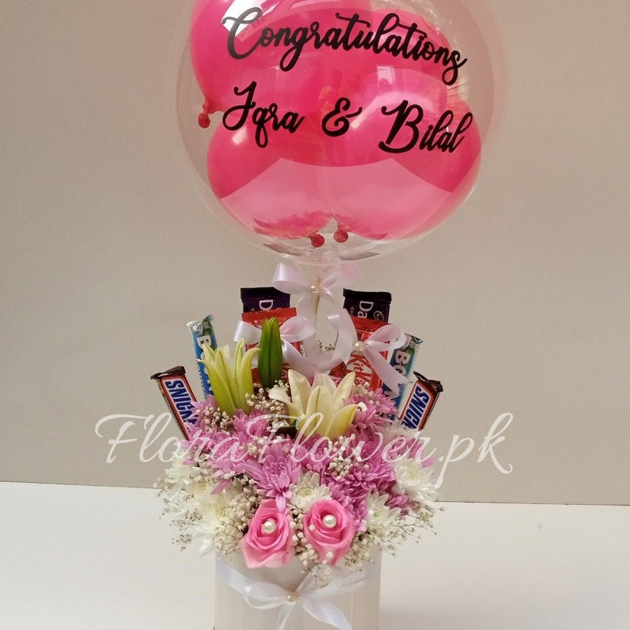Floral & Cocoa Romance – flowers and chocolates by Ivory Floral, same-day delivery in Lahore and Islamabad
