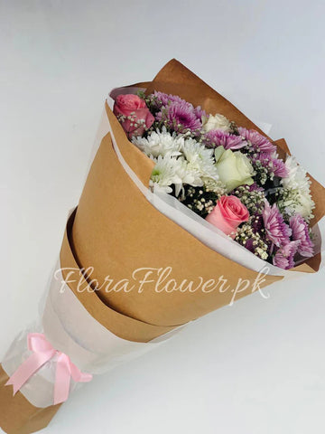 Hearts in Bloom Rustic Floral Bouquet