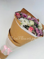 Hearts in Bloom Rustic Floral Bouquet