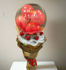 The Royal Balloon &amp; Rose Bouquet