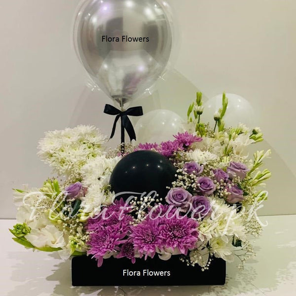 Vibrant Violet – flowers and balloons by Ivory Floral, same-day delivery in Lahore and Islamabad